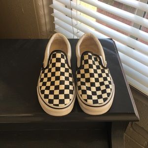 Vans classic checkerboard slip on shoes!